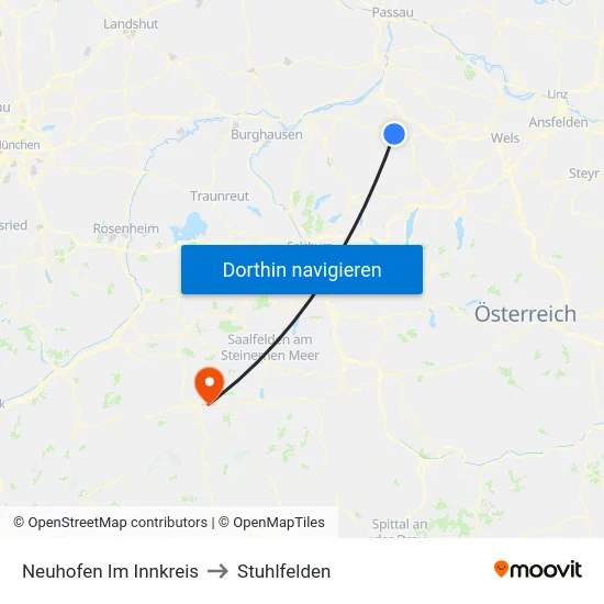 Neuhofen Im Innkreis to Stuhlfelden map