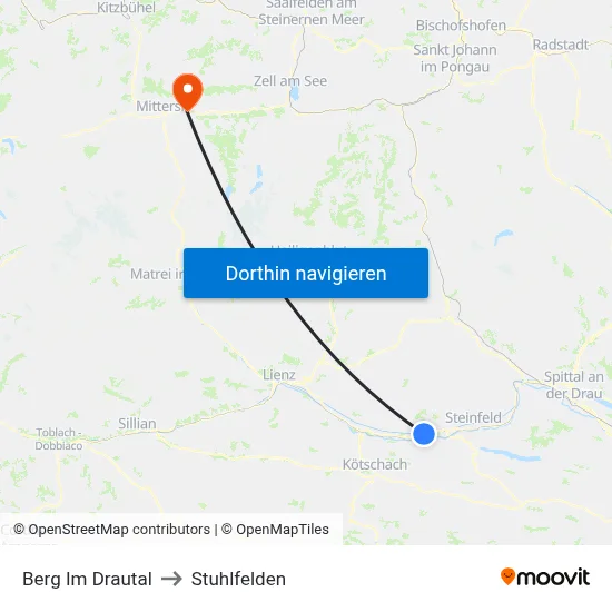 Berg Im Drautal to Stuhlfelden map