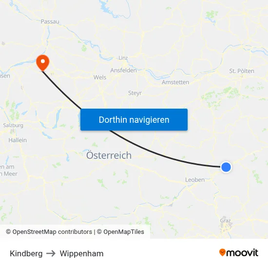 Kindberg to Wippenham map