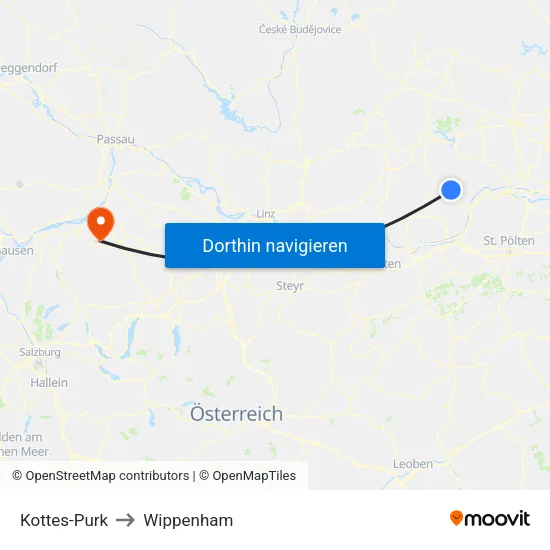 Kottes-Purk to Wippenham map