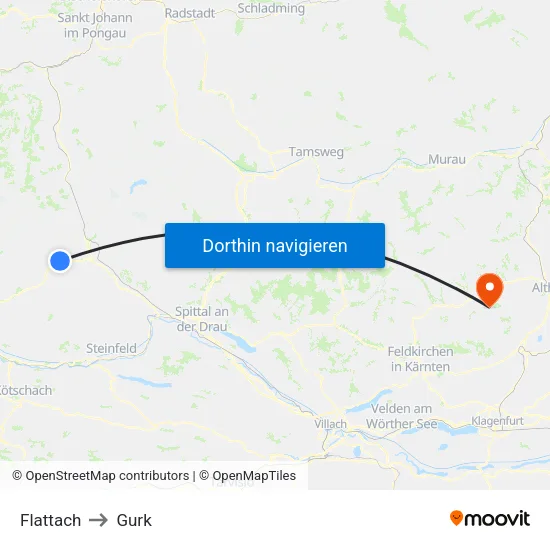 Flattach to Gurk map