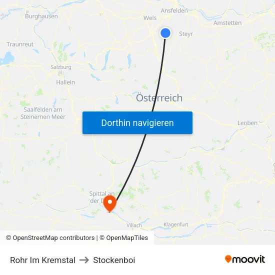 Rohr Im Kremstal to Stockenboi map