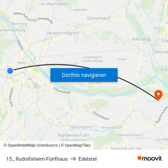 15., Rudolfsheim-Fünfhaus to Edelstal map