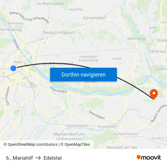 6., Mariahilf to Edelstal map