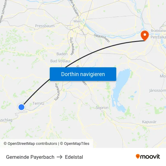 Gemeinde Payerbach to Edelstal map
