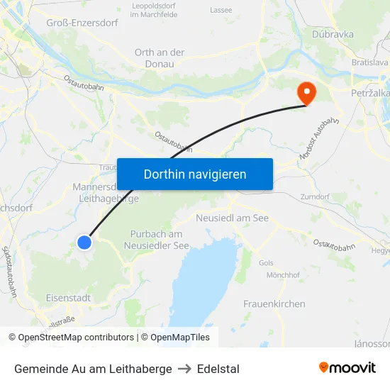 Gemeinde Au am Leithaberge to Edelstal map