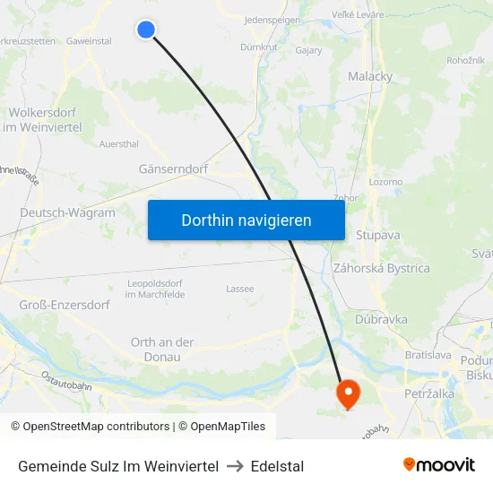 Gemeinde Sulz Im Weinviertel to Edelstal map
