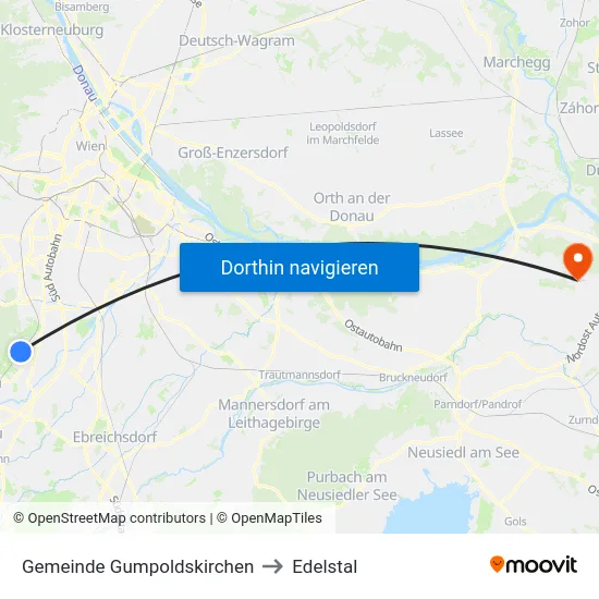 Gemeinde Gumpoldskirchen to Edelstal map