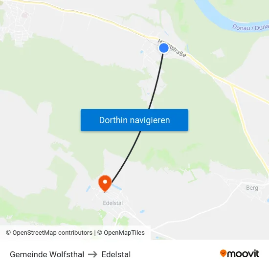 Gemeinde Wolfsthal to Edelstal map