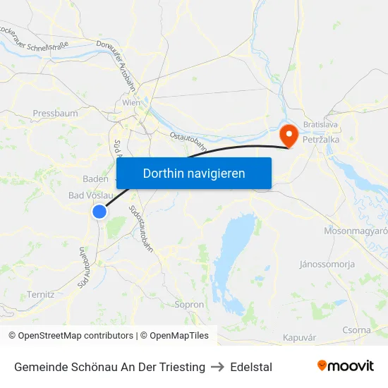 Gemeinde Schönau An Der Triesting to Edelstal map