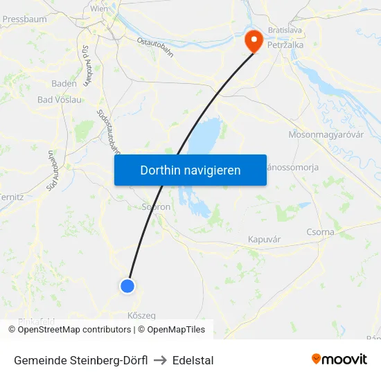 Gemeinde Steinberg-Dörfl to Edelstal map