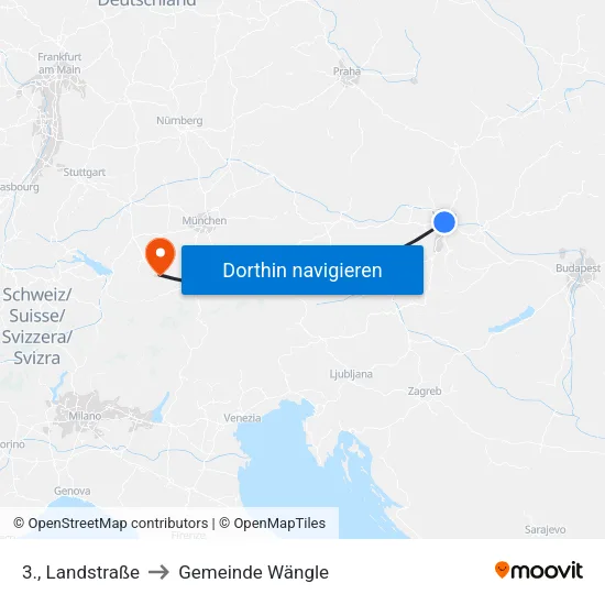 3., Landstraße to Gemeinde Wängle map