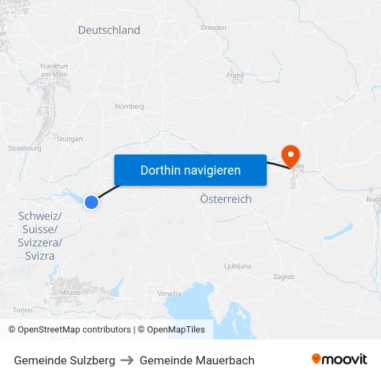 Gemeinde Sulzberg to Gemeinde Mauerbach map