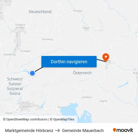 Marktgemeinde Hörbranz to Gemeinde Mauerbach map
