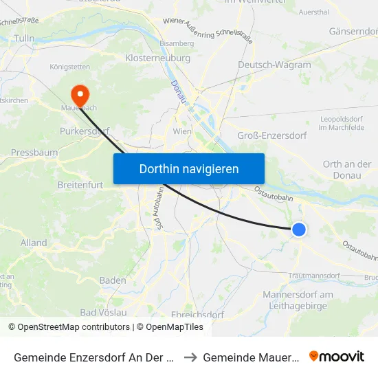 Gemeinde Enzersdorf An Der Fischa to Gemeinde Mauerbach map
