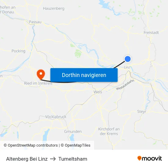 Altenberg Bei Linz to Tumeltsham map