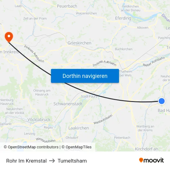 Rohr Im Kremstal to Tumeltsham map