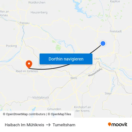 Haibach Im Mühlkreis to Tumeltsham map