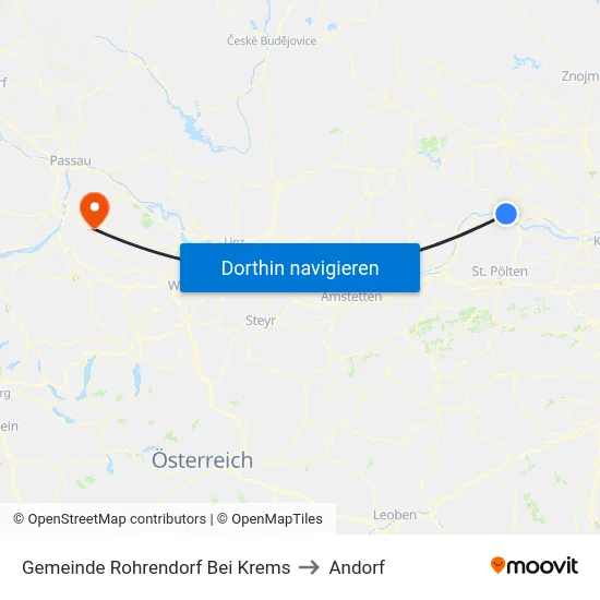 Gemeinde Rohrendorf Bei Krems to Andorf map