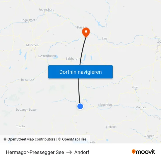 Hermagor-Pressegger See to Andorf map
