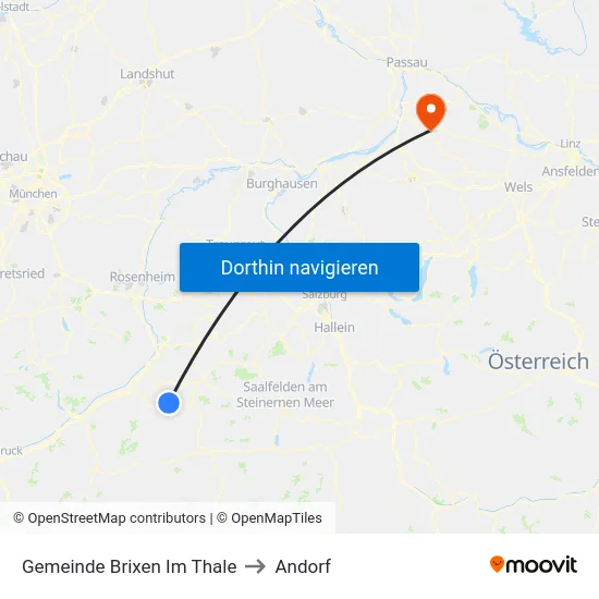 Gemeinde Brixen Im Thale to Andorf map
