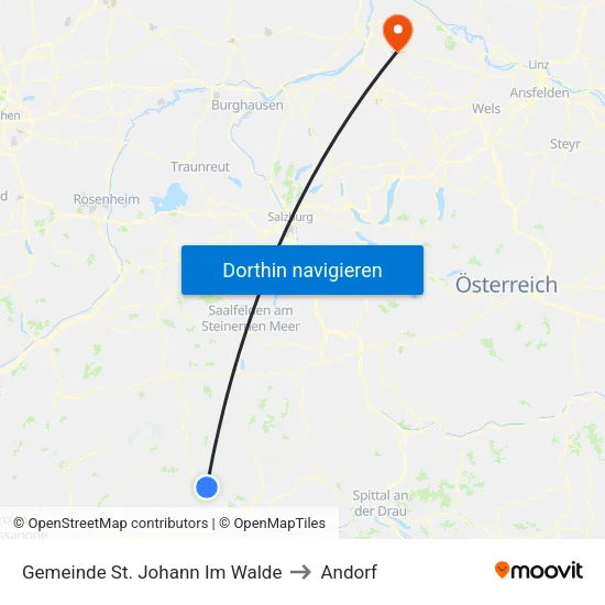 Gemeinde St. Johann Im Walde to Andorf map