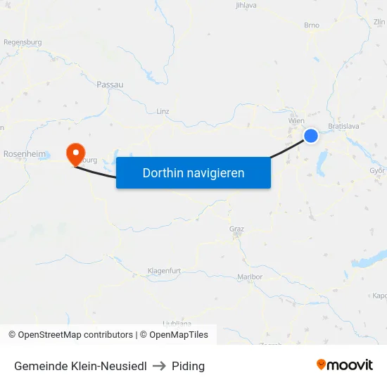 Gemeinde Klein-Neusiedl to Piding map