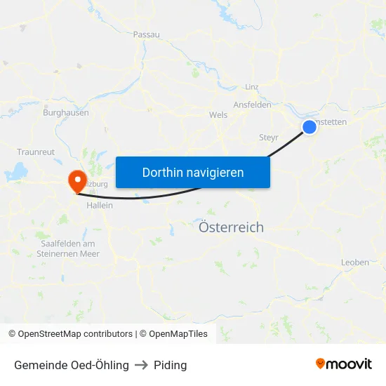 Gemeinde Oed-Öhling to Piding map