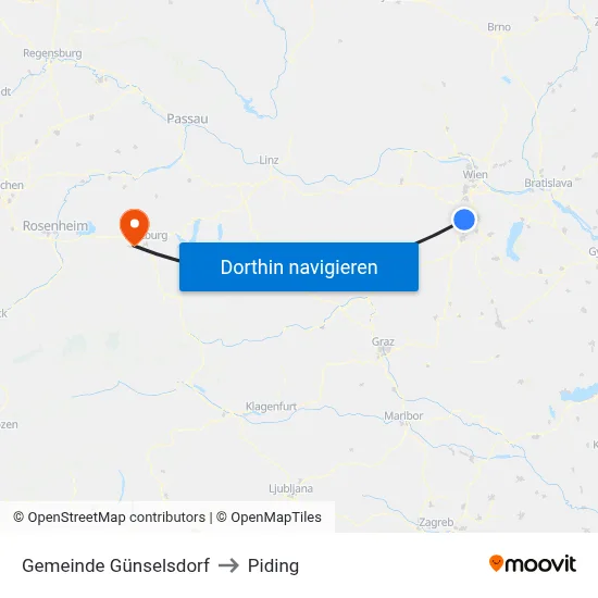 Gemeinde Günselsdorf to Piding map