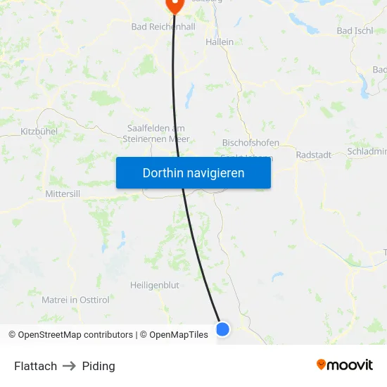 Flattach to Piding map