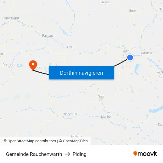 Gemeinde Rauchenwarth to Piding map
