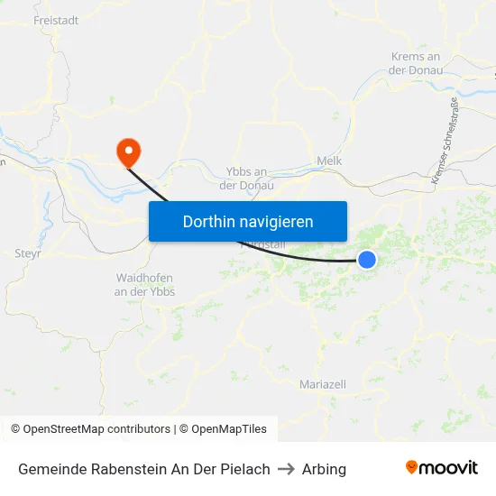 Gemeinde Rabenstein An Der Pielach to Arbing map