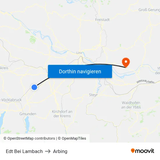 Edt Bei Lambach to Arbing map