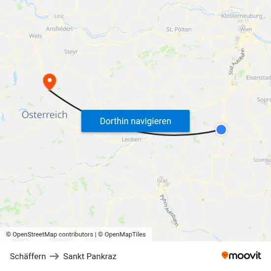 Schäffern to Sankt Pankraz map