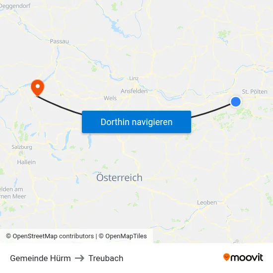 Gemeinde Hürm to Treubach map