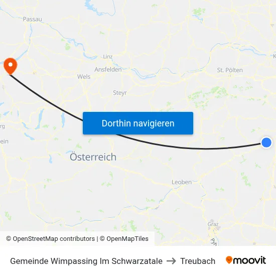 Gemeinde Wimpassing Im Schwarzatale to Treubach map