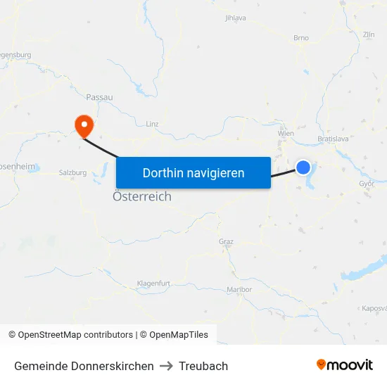 Gemeinde Donnerskirchen to Treubach map