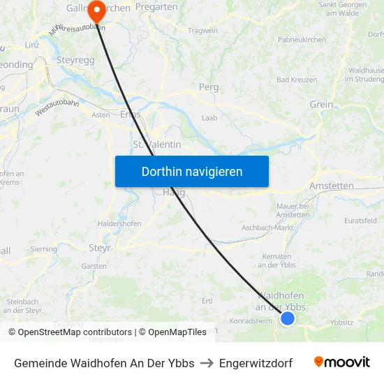 Gemeinde Waidhofen An Der Ybbs to Engerwitzdorf map