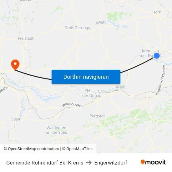 Gemeinde Rohrendorf Bei Krems to Engerwitzdorf map