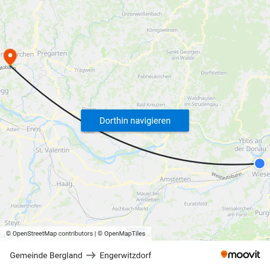Gemeinde Bergland to Engerwitzdorf map