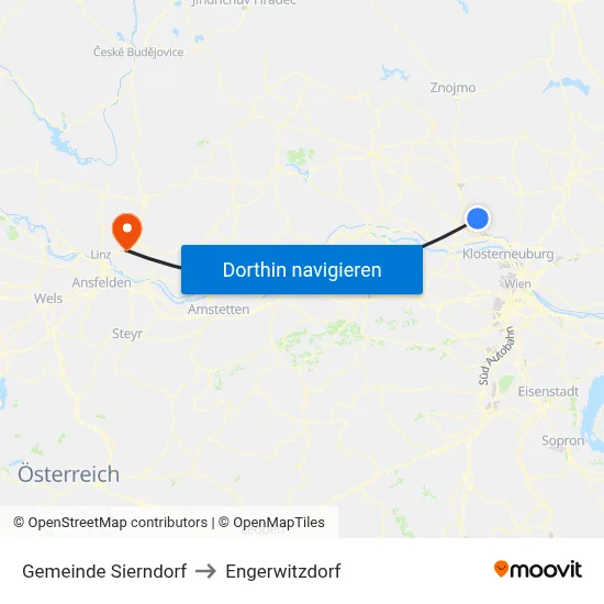 Gemeinde Sierndorf to Engerwitzdorf map