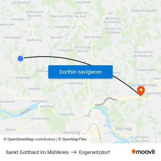 Sankt Gotthard Im Mühlkreis to Engerwitzdorf map