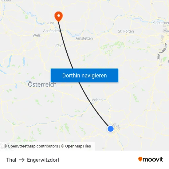 Thal to Engerwitzdorf map