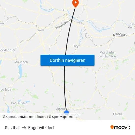 Selzthal to Engerwitzdorf map