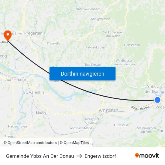 Gemeinde Ybbs An Der Donau to Engerwitzdorf map