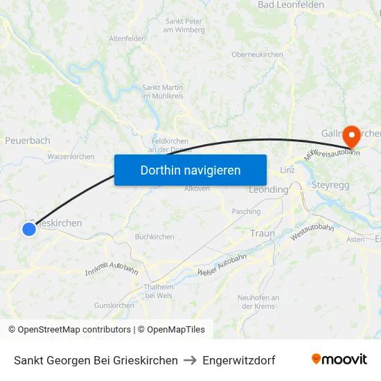 Sankt Georgen Bei Grieskirchen to Engerwitzdorf map