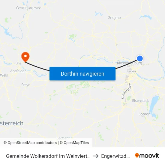 Gemeinde Wolkersdorf Im Weinviertel to Engerwitzdorf map