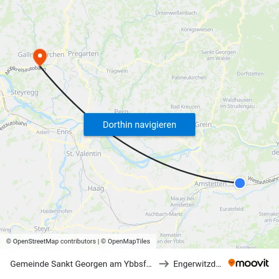 Gemeinde Sankt Georgen am Ybbsfelde to Engerwitzdorf map