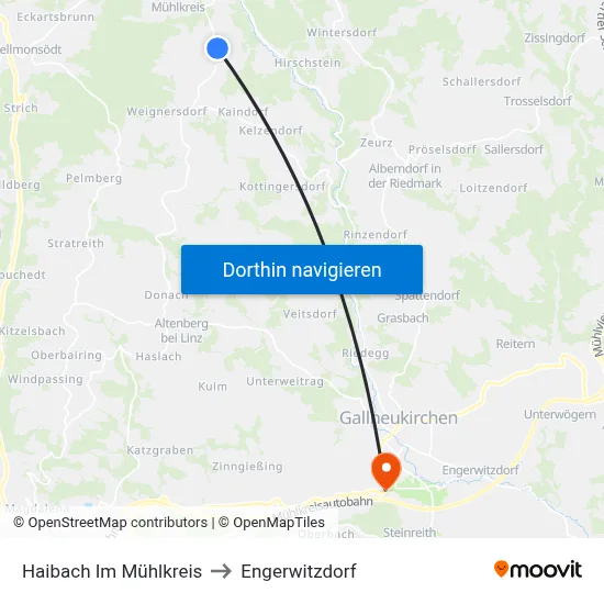 Haibach Im Mühlkreis to Engerwitzdorf map