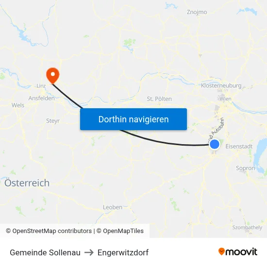 Gemeinde Sollenau to Engerwitzdorf map